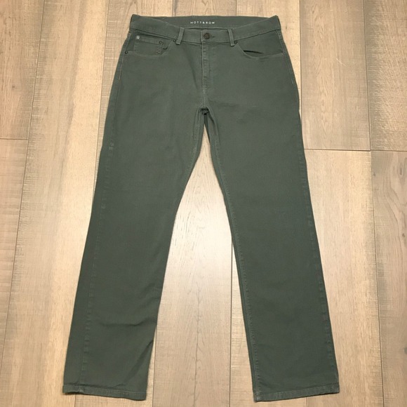 Mott & Bow Other - Mott & Bow Jeans Mens Size 35 X 32 Straight Mercer Moss Green Denim Stretch